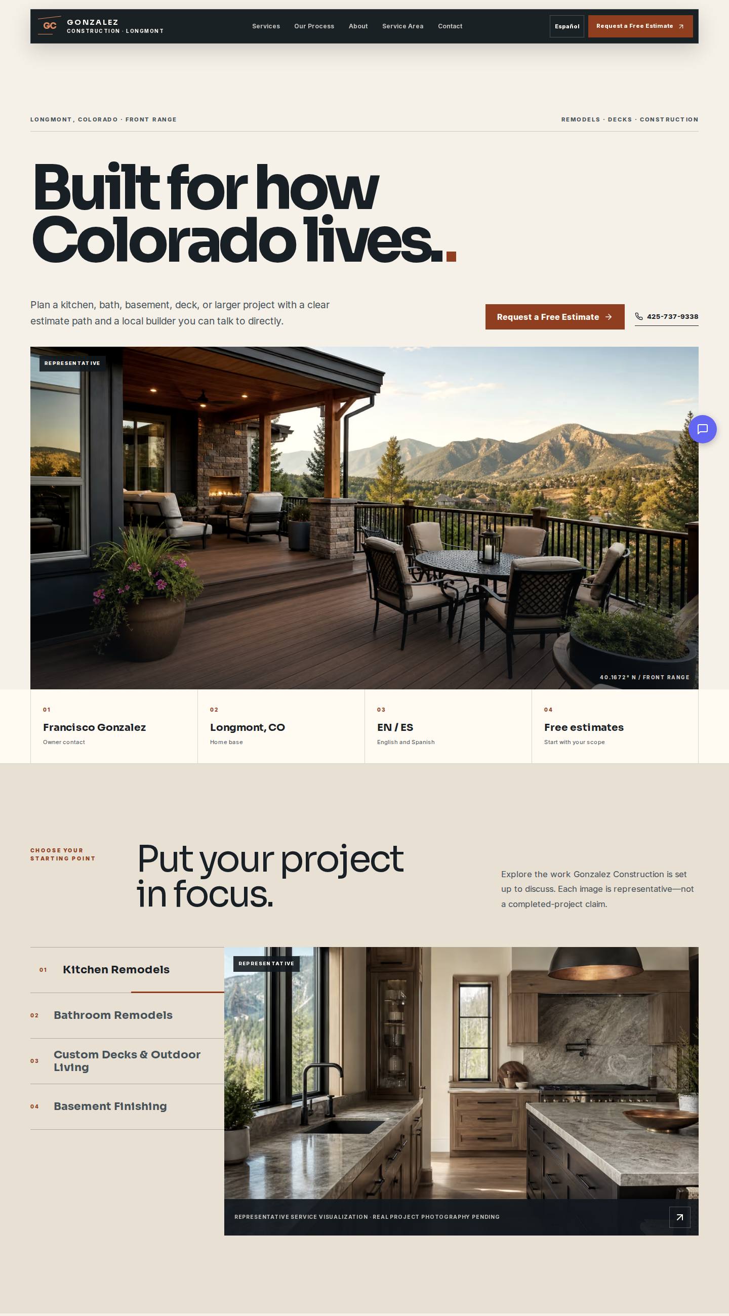 Gonzalez Construction — full-page capture